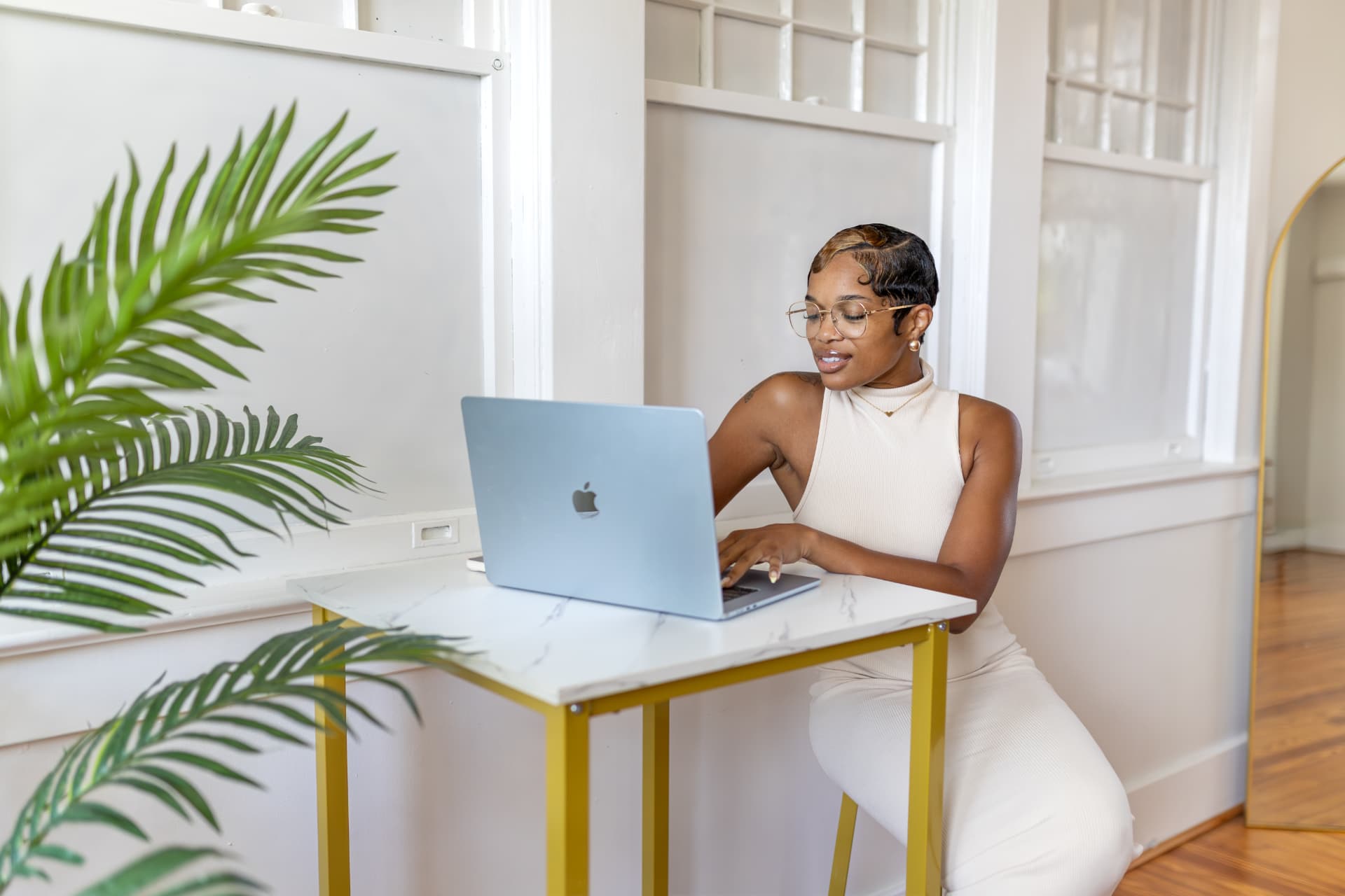 Jay Patrice working with clients from her Columbia, SC office